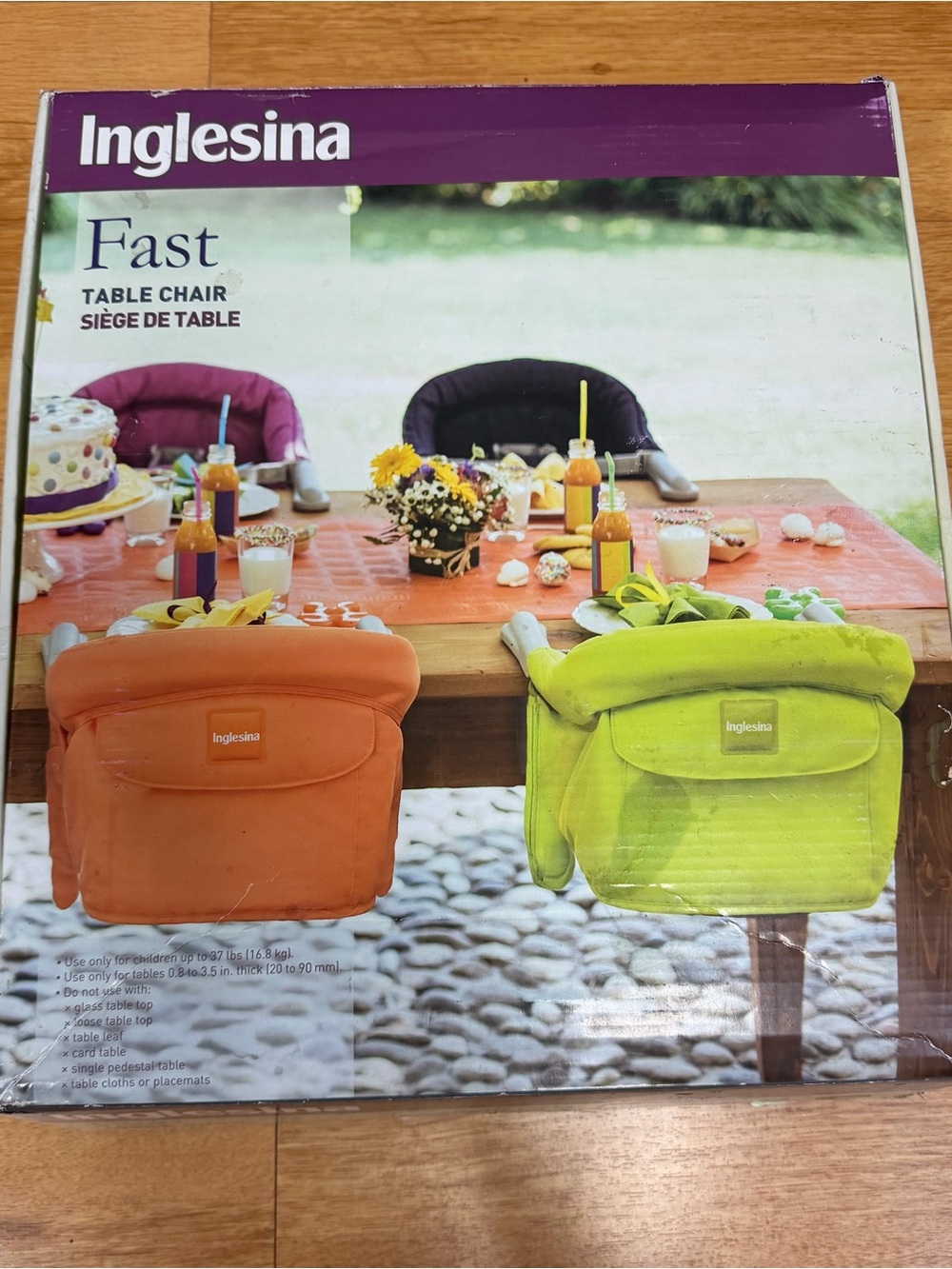 Inglesina Fast Kids Table Chair  - Black (NO DINING TRAY) New Open Box